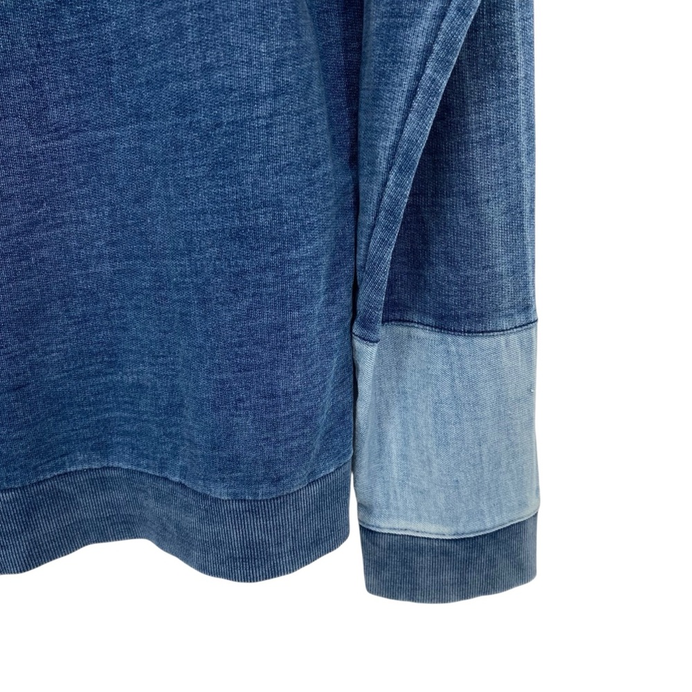 Topshop Denim Blue Patchwork Sweatshirt - Picture 8 of 9